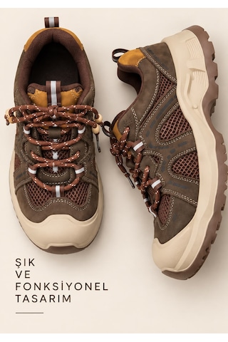 Guja 26k389 Kadın Hakiki Deri Outdoor Spor Ayakkabı Haki