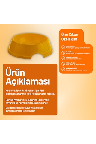 Kedi Ve Köpek Tekli Küçük Mama Kabı - 5 Adet