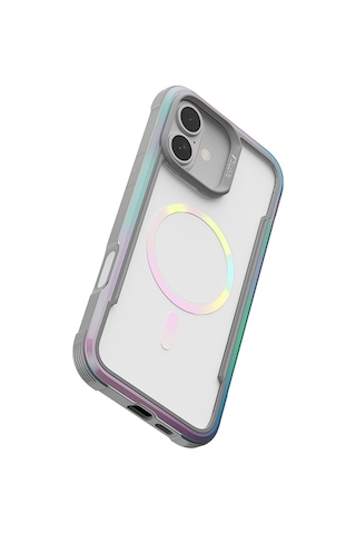 Apple Uyumlu iPhone 16 Pro Kılıf Magsafe Airbagli Raptic Shield 2.0 Serisi Şeffaf Arka Yüzey Kapak Beyaz
