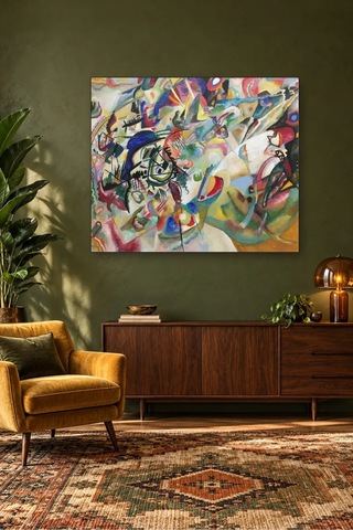 Fida Kandinsky Kompozisyon Vıı Canvas Tablo Çok Renkli