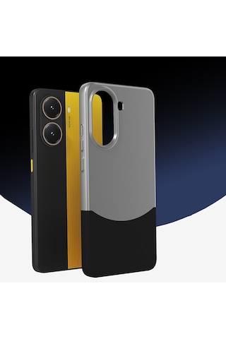 Poco X7 Pro Kılıf Mıknatıslı Hptk Duble Kapak - Siyah Siyah