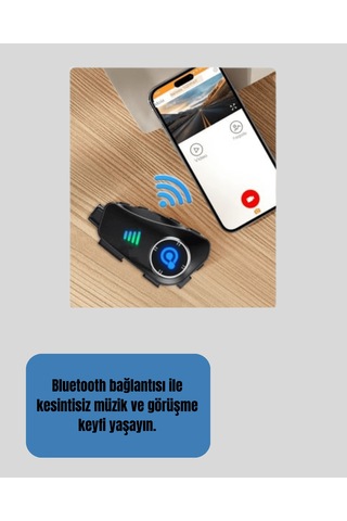 Q28 Motosiklet Kask Kulaklığı, Bluetooth, 1080p Kamera, Su Geçirmez