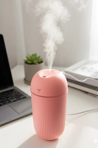 Blackbird Kt-h09 Pembe 420 Ml Taşınabilir Mini Usb Hava Nemlendirici Araç Ve Ofis İçin Renkli Işık