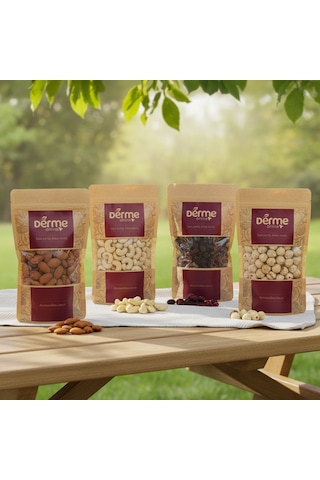 Doğa Piknik Paketi Çiğ Badem,çiğ Kaju,fındık,turna Yemişi Granola Hediye 500 G