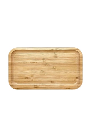 Morponi Bambu Dikdörtgen Sunum Tabağı - Yağdanlık Altlığı- Servis Tabağı 24 Cm X 12 Cm Dikdörtgen Bambu