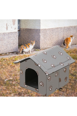 Suntek Açık Kedi Evi Küçük Köpek Kulübesi Mağarası Gri-m