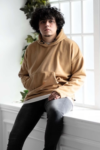 Kapşonlu Oversize Polar Erkek Sweatshirt 001