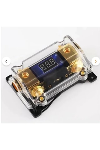 Foxus Kingvox Oto Amfi Sigorta Yuvası Dijital Voltmetre 200 Amper 1 Giriş 1 Çıkış