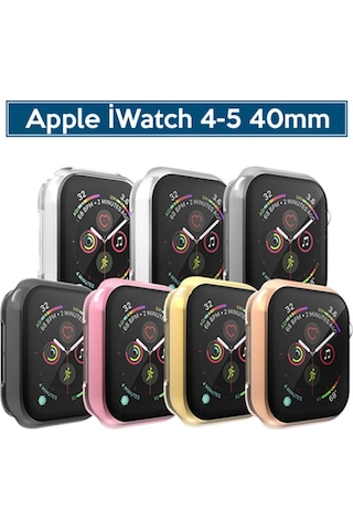 Ally IWatch Uyumlu 4-5 40Mm 360 Koruma Ultra Slim Silikon Kılıf (340740540)