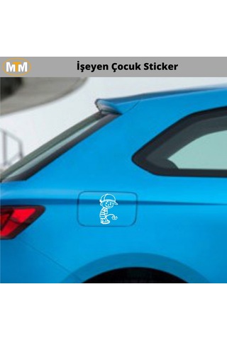 İşeyen Çocuk Oto Sticker 15 Cm