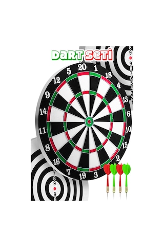 12 İnç Çift Taraflı Dart Tahtası Seti 6 Çelik Oklu Dart Hedef Tahtası Oyunu Takımı Dart Seti 518