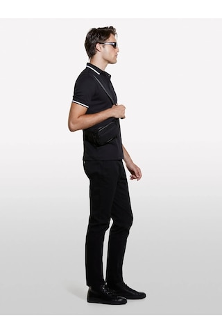 Sisley Slim Fit Vintage Efekt Chino Pantolon Erkek Siyah Pantolon - 325a4dm6sf02y