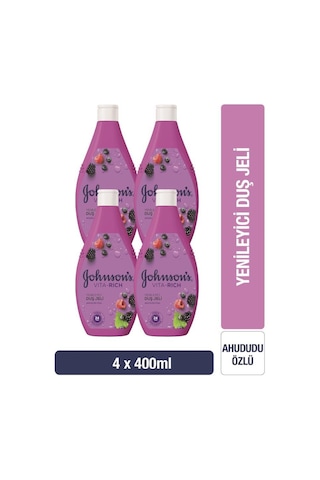 Johnson's Vita-rich Ahududu Özlü Yenileyici Duş Jeli 400ml X4 Ahududu