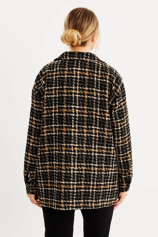 Kareli Tüvit Ceket Kahverengi