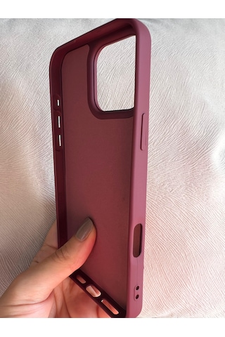 Apple Uyumlu iPhone 16 Pro Max Logolu İçi Kadife Silikon Lansman Kılıf