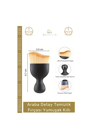 Otofırçası Araç Detay Hassas Yüzey Çizmez Ergonomik Profesyonel Toz Temizlik Fırçası Yumuşak Kıllı