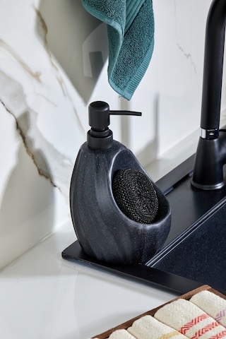 Cooker 180 Ml Seramik Süngerlikli Sıvı Sabunluk Ckr3559 Siyah