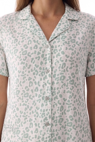 Penti Green Leopard Gömlek Pantolon Pijama Takımı Ge34