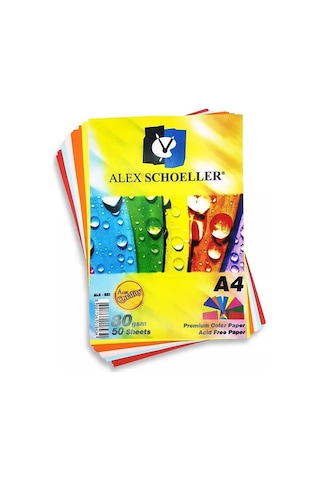 Alex Fotokopi Kağıdı 10 Renk A4 50'li ALX-621