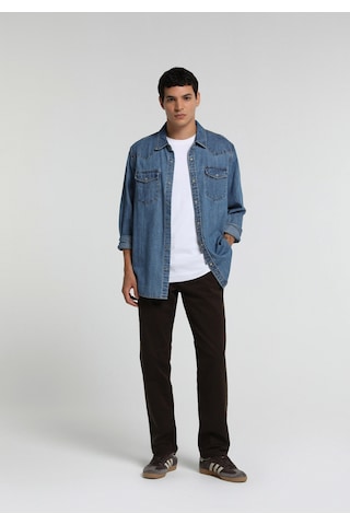 Colin's Colins Regular Fit Klasik Yaka Düz Erkek Mid İndigo Denim Uzun Kol Gömlek Cl1082655 Q1.v1 Dn45139
