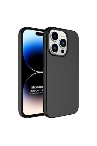 Kılıf Apple İphone 15 Pro Max İçin Groovy Soft Siyah İphone 15 Pro Max İle Uyumlu Kılıf - Siyah 50 x 22