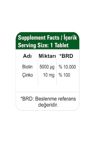 Happymore Biotin Ve Çinko İçeren 30 Tablet Takviye Edici Gıda