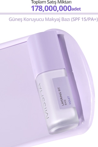 Renk Eşitsizliklerini Nötrleyen Pürüzsüzleştiren Nemlendirici Makyaj Bazı Layering Fit Base Violet