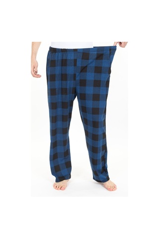 Büyük Beden Erkek Pijama Altı Cepli Fermuarlı Blr-08- 1017 Mavi