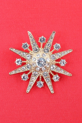 Gold Kar Tanesi Broş. Taşlı Tasarım Broş. Yaka İğnesi Broş. Kadın Broş. Erkek Broş. Broş. Unisex Gold