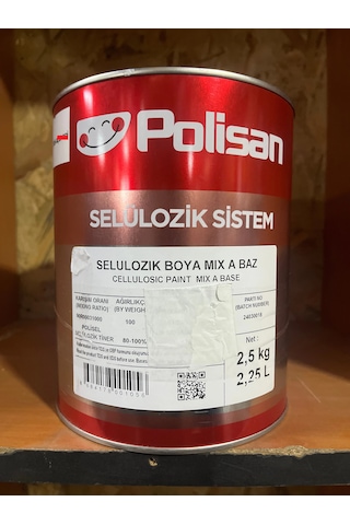 Polisan Selülozik Boya Açık Gri 2,5 Litre Yeni Versiyon Kod :7035