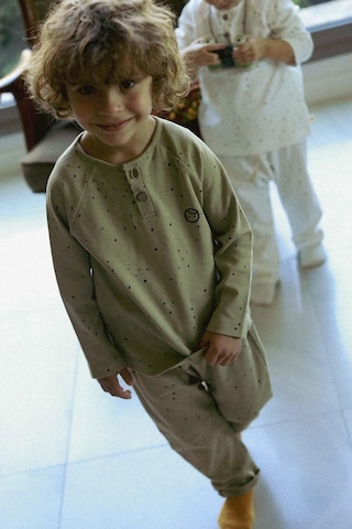 Littlegusto Little Gusto Bebek Pijama Takımı Cosmos Haki Organik Pamuk Çok Renkli