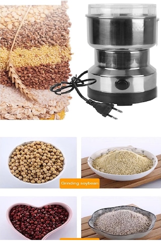 4 Bıçaklı Elektrikli Öğütücü Blender Kahve Fındık Baharat Tahıl Biber Değirmeni Renkli