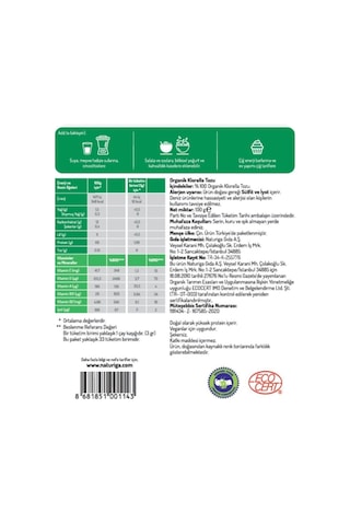 Organik Klorella Tozu 100gr