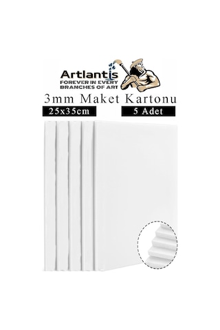 Maket Kartonu Beyaz Fotoblok 3 Mm 25x35 Cm 5 Adet Hobi Sanat Okul Köpüklü Straforlu Maket Kartonu Maket Yapımı