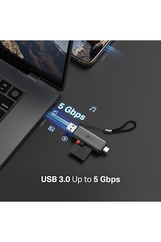 Tp-link Ua430d Usb 3.0 Type-c Type-a Sd & Microsd 3.0 Card Reader