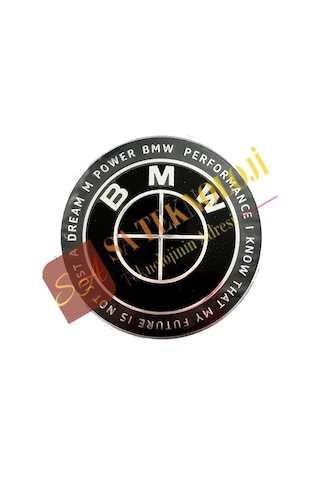 Bmw 50.yıl kaput bagaj logosu 74mm (Words fullblack 51148219237)