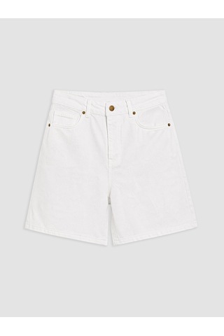 Lcwaıkıkı Petite Beyaz Regular Fit Kadın Jean Şort