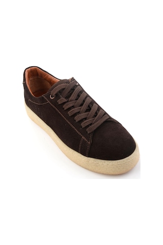 Bambi Kahve Hakiki Deri Erkek Sneaker E01396009902