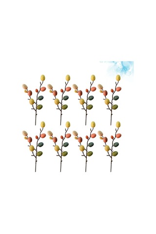 Yunboo 8 Adet Yumurta Süsleme Dalı - Dıy Paskalya Ev Dekorasyonu, Aile Salonu Ve Alışveriş Merkezi İçin Stili Ş Tasarım