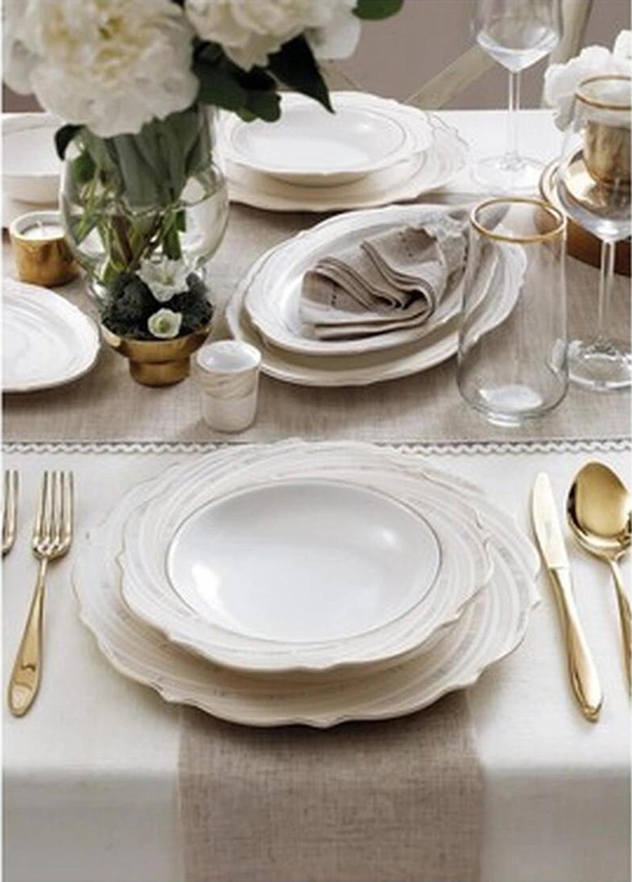 Pierre Cardin Helezone 60 Parça Yemek Takımı Süt Beyazı