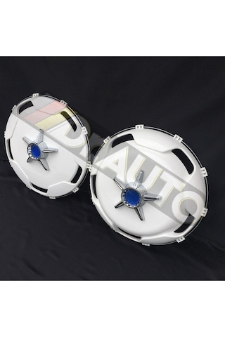 22.5 İnç Düz Model Mavi Fırfırlı Jant Kapağı 4'lü Takım