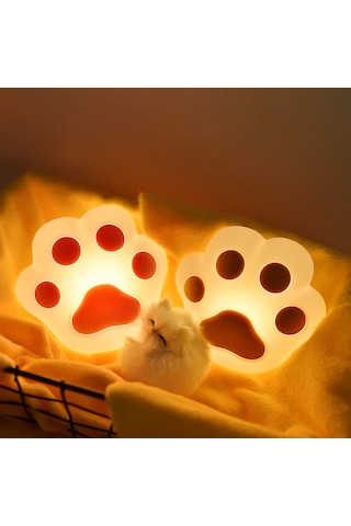Wezone Pembe Kedi Ayak İçi Silikon Gece Lambası - Usb Şarjlı, Mıknatıslı, Odalar İçin Uyku Arkadaşı, 0.45w, Çocuk Hediyesi Diğer