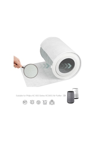 Purmed 10 Adet Philips Fy0293/30 - Ac0830, Ac0850 Hava Temizleyici Uyumlu Toz Tutucu Ön Filtre