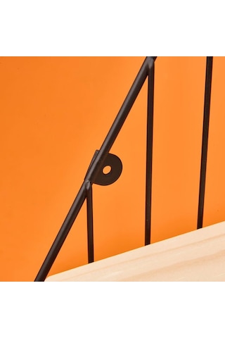 Suntel Dekoratif Altıgen Raf - Siyah - 30 Cm Siyah