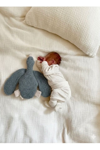Teddy Sevimli Ördek Bebek/çocuk Peluş Uyku Arkadaşı Mavi Mavi