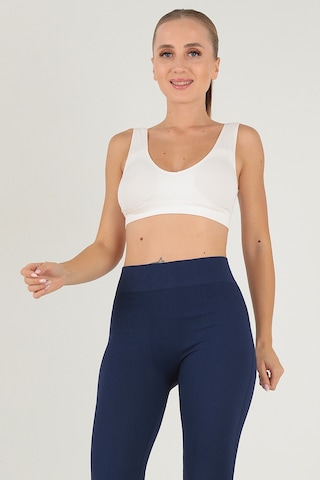 Doremi Seamless Kalın Askılı Spor Sütyen ekru