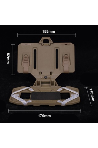 Skycity Mud Renkli Folding Askeri Yelek Telefon Tutucu, Silikon Sabitleme, Molle Uyumlu, Dış Etkinlikler İçin Navigasyon Tahtası Kahverengi