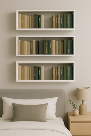 3 Adet Modern Duvar Tipi Dekoratif Raf Ünitesi