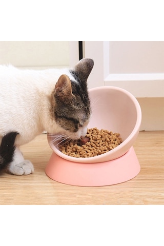 Sones Evcil Hayvan Malzemeleri Her Açıda Kaymaz, Aşınmaya Dayanıklı Eğik Kedi Ve Köpek Kasesi