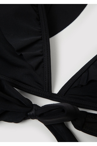 Mavi - Bağcık Detaylı Siyah Bikini Üstü 1914054-900